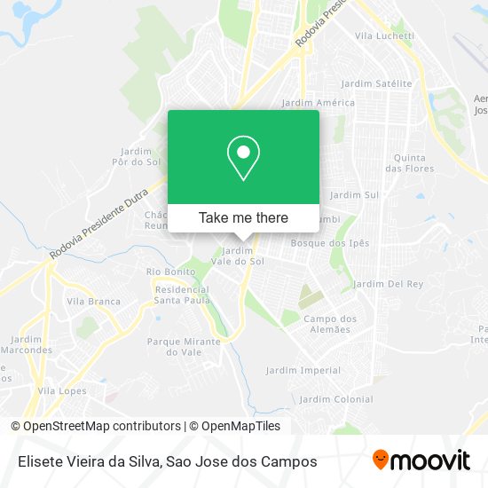 Elisete Vieira da Silva map