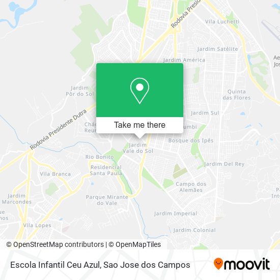 Mapa Escola Infantil Ceu Azul