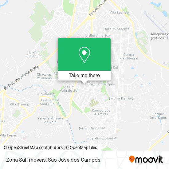 Zona Sul Imoveis map