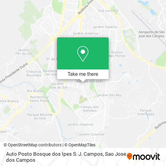 Auto Posto Bosque dos Ipes S. J. Campos map