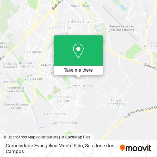 Mapa Comunidade Evangélica Monte Sião