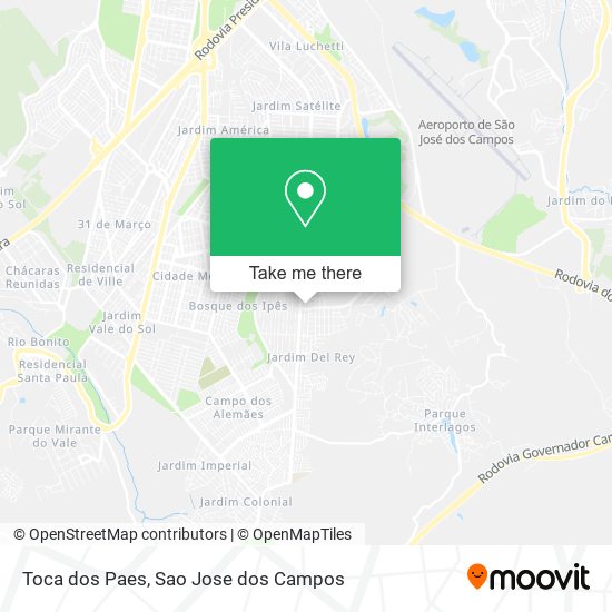 Toca dos Paes map