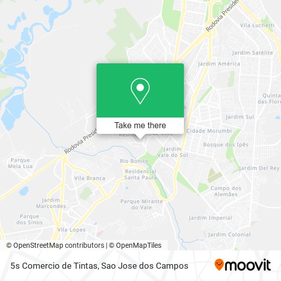 5s Comercio de Tintas map