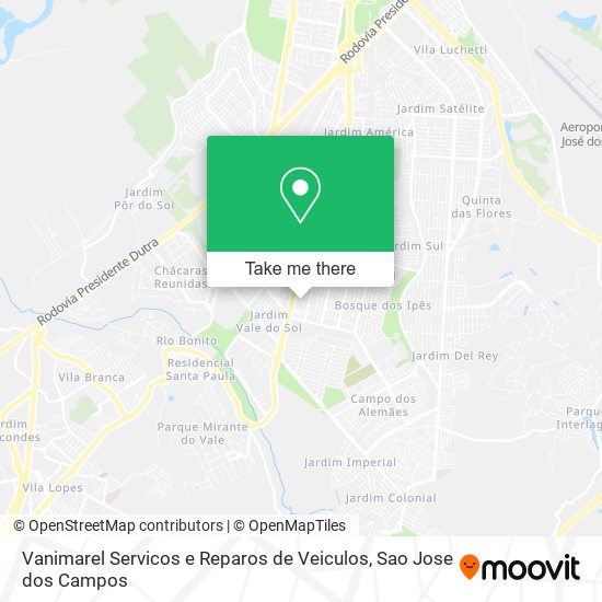 Mapa Vanimarel Servicos e Reparos de Veiculos