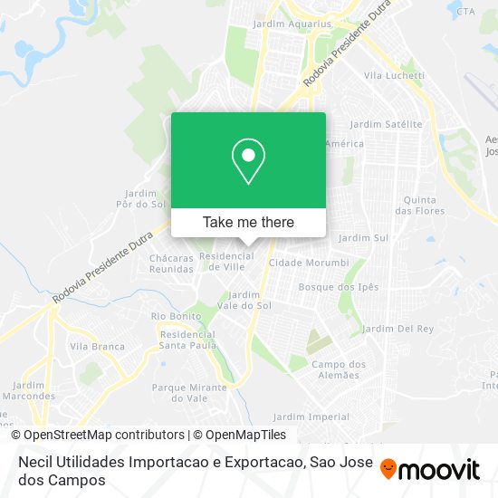 Necil Utilidades Importacao e Exportacao map