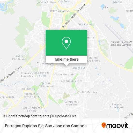 Mapa Entregas Rapidas Sjc