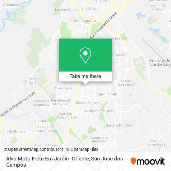 Mapa Alvo Moto Frete Em Jardim Oriente