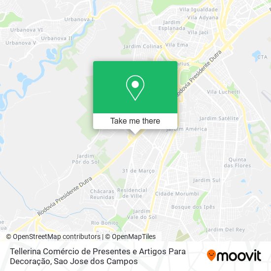 Tellerina Comércio de Presentes e Artigos Para Decoração map