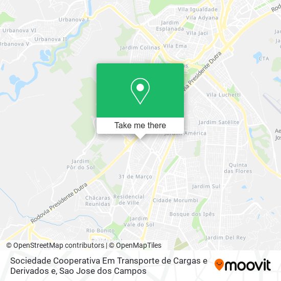 Mapa Sociedade Cooperativa Em Transporte de Cargas e Derivados e