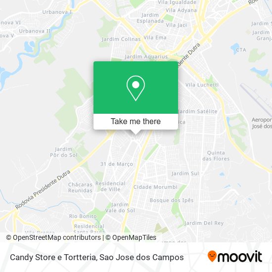 Mapa Candy Store e Tortteria