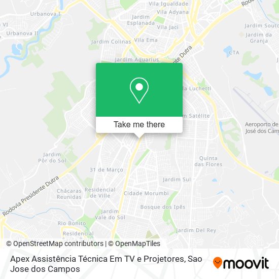 Apex Assistência Técnica Em TV e Projetores map