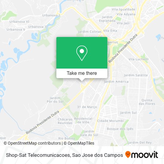 Mapa Shop-Sat Telecomunicacoes