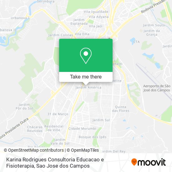Mapa Karina Rodrigues Consultoria Educacao e Fisioterapia