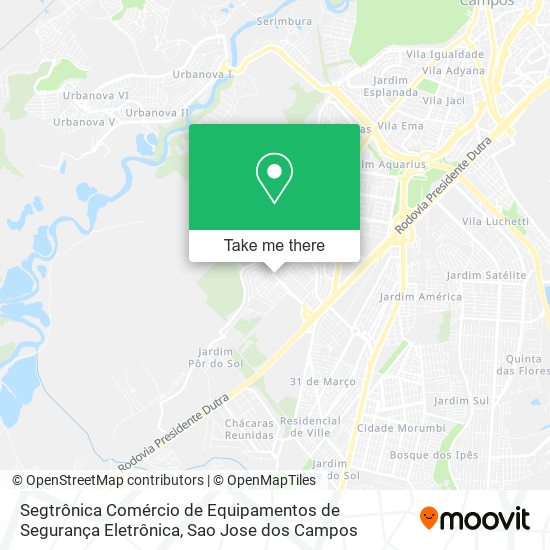 Mapa Segtrônica Comércio de Equipamentos de Segurança Eletrônica