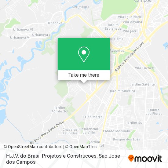 H.J.V. do Brasil Projetos e Construcoes map