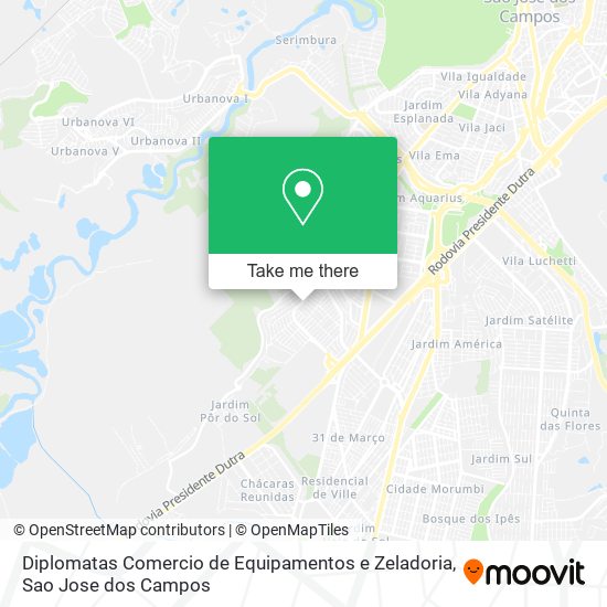 Mapa Diplomatas Comercio de Equipamentos e Zeladoria