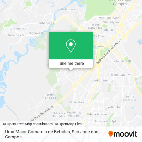 Mapa Ursa-Maior Comercio de Bebidas