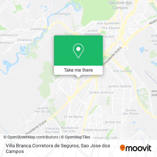 Mapa Villa Branca Corretora de Seguros