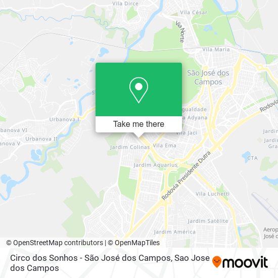 Circo dos Sonhos - São José dos Campos map