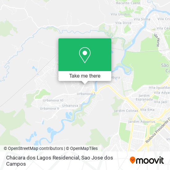 Mapa Chácara dos Lagos Residencial