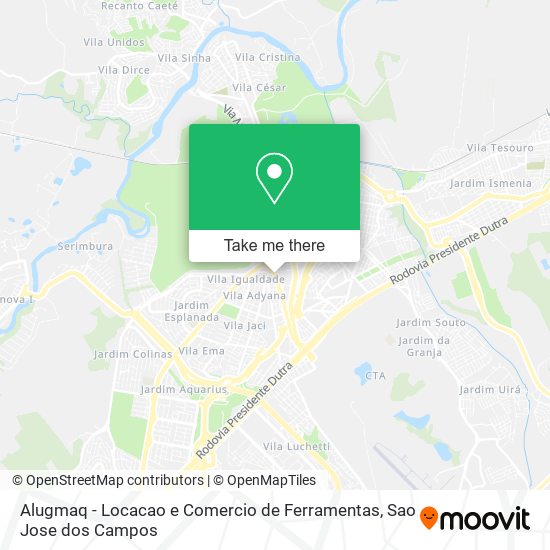 Alugmaq - Locacao e Comercio de Ferramentas map