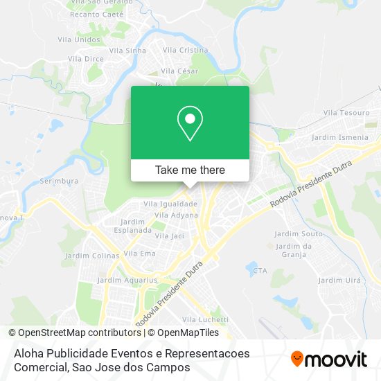 Mapa Aloha Publicidade Eventos e Representacoes Comercial