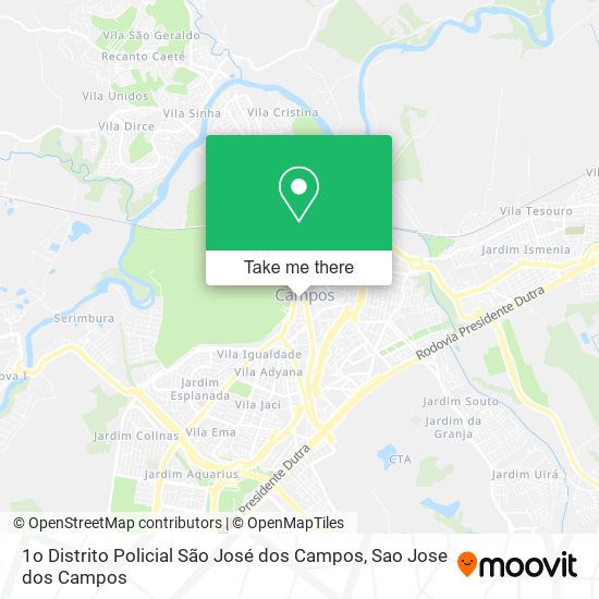1o Distrito Policial São José dos Campos map