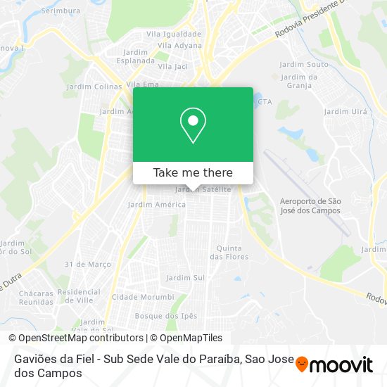 Mapa Gaviões da Fiel - Sub Sede Vale do Paraíba