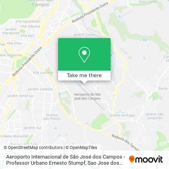 Mapa Aeroporto Internacional de São José dos Campos - Professor Urbano Ernesto Stumpf