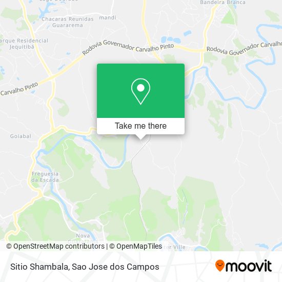 Sitio Shambala map