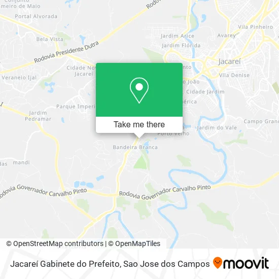 Jacareí Gabinete do Prefeito map