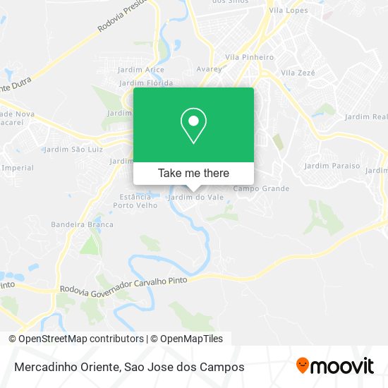 Mercadinho Oriente map