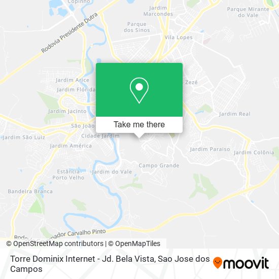 Torre Dominix Internet - Jd. Bela Vista map