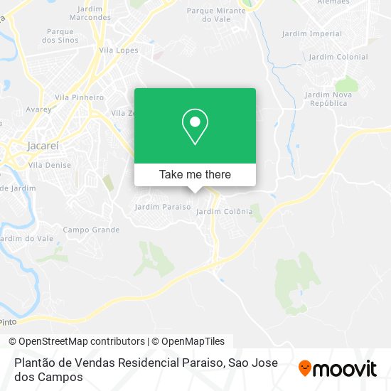 Plantão de Vendas Residencial Paraiso map