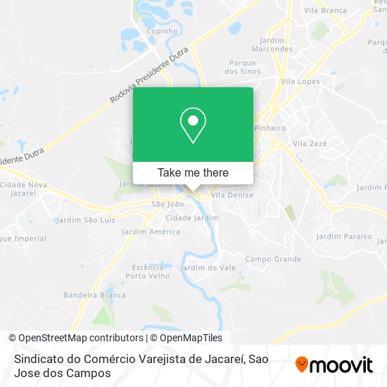 Sindicato do Comércio Varejista de Jacareí map