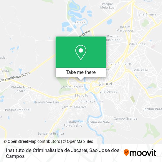 Instituto de Criminalística de Jacareí map