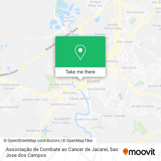 Associação de Combate ao Cancer de Jacarei map