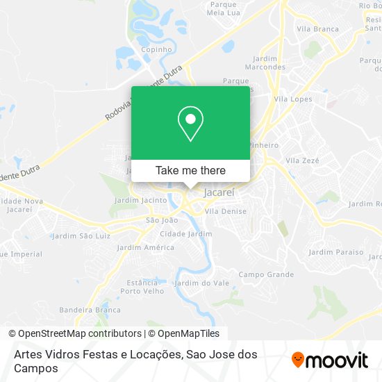 Artes Vidros Festas e Locações map