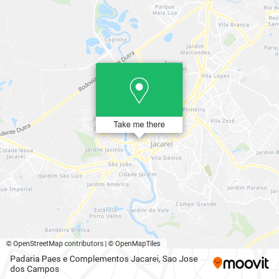 Padaria Paes e Complementos Jacarei map