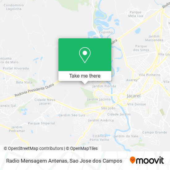 Radio Mensagem Antenas map