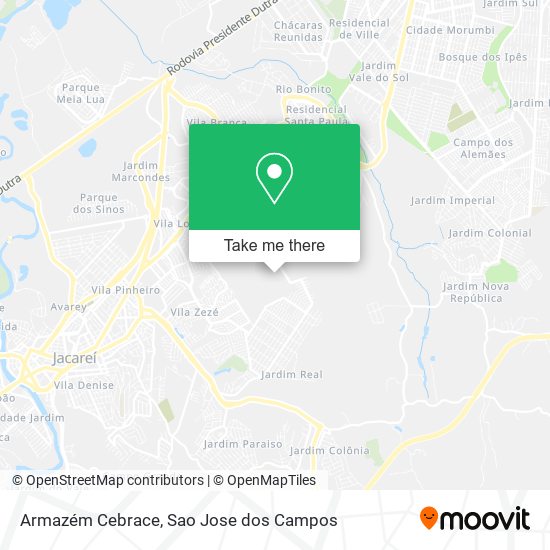 Armazém Cebrace map