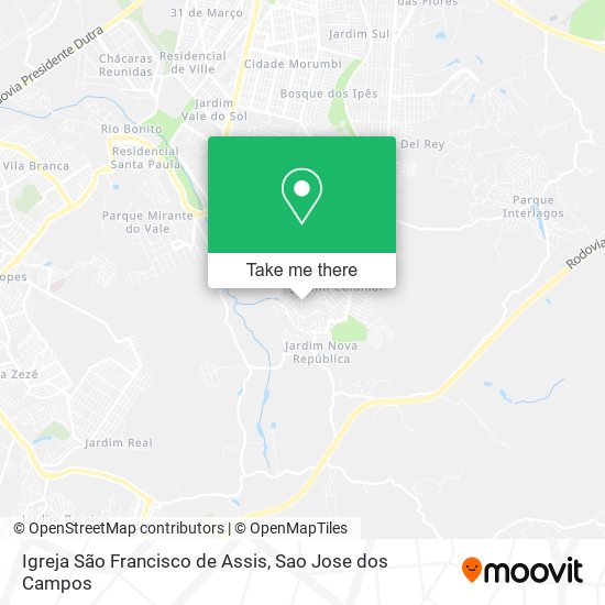 Mapa Igreja São Francisco de Assis