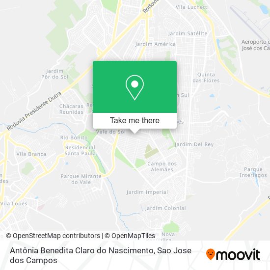 Antônia Benedita Claro do Nascimento map