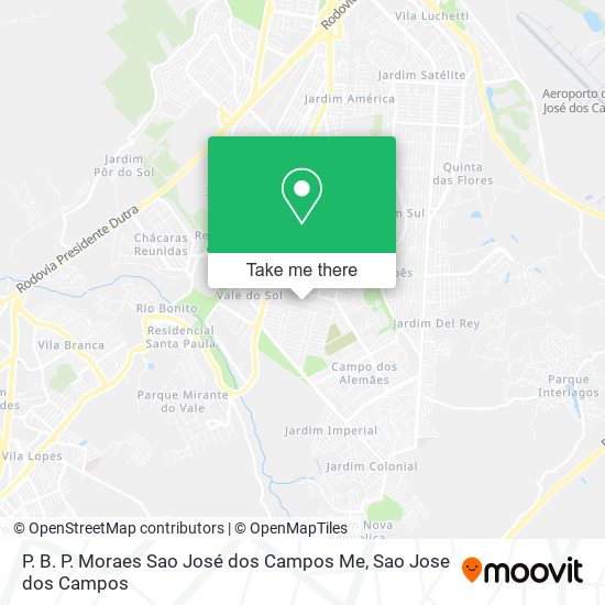 P. B. P. Moraes Sao José dos Campos Me map