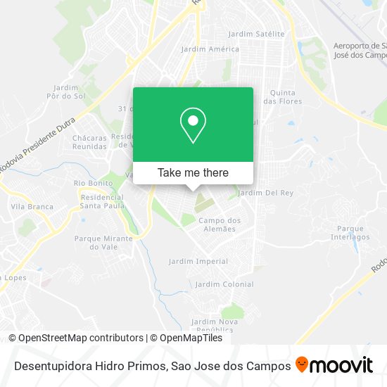 Desentupidora Hidro Primos map