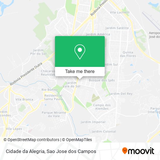 Cidade da Alegria map