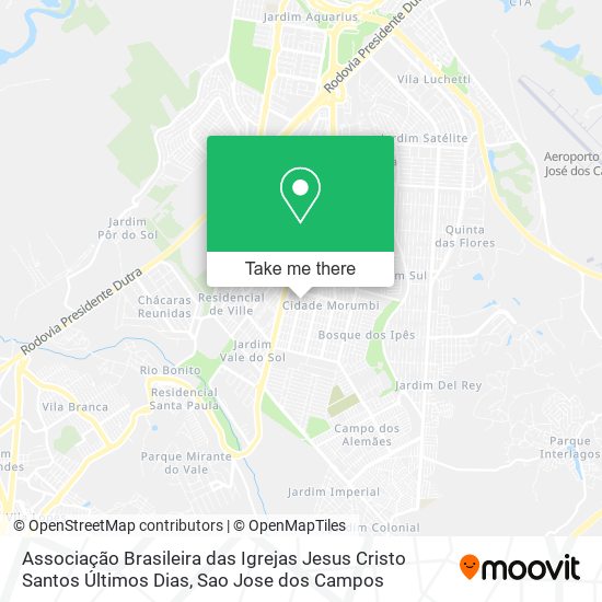 Mapa Associação Brasileira das Igrejas Jesus Cristo Santos Últimos Dias