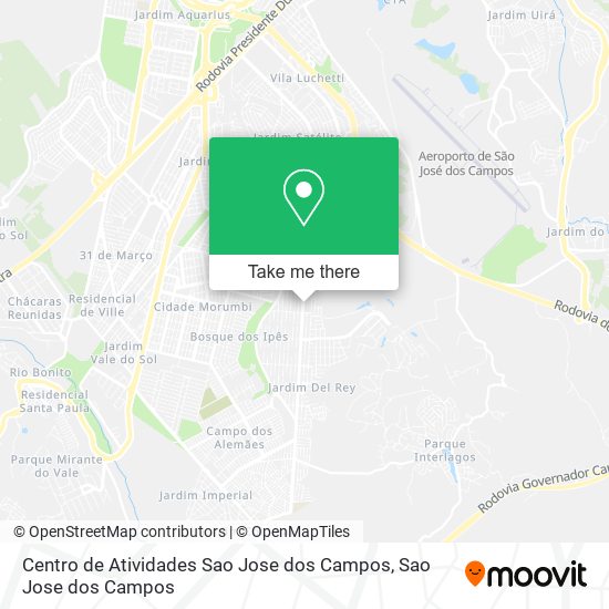 Mapa Centro de Atividades Sao Jose dos Campos