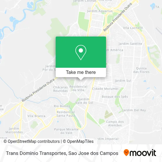 Trans Dominio Transportes map