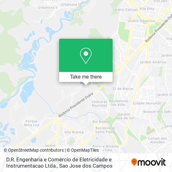 Mapa D.R. Engenharia e Comércio de Eletricidade e Instrumentacao Ltda.